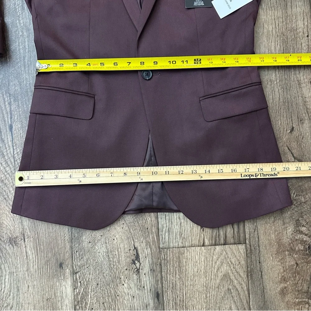 J Ferrar JF Classic Stretch Slim Fit Suit Blazer Men’s Size 36 Reg Burgundy